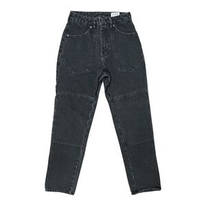 GAMINE Madame X Dungaree Jeans 27 High Rise selvedge Denim Utility Workwear